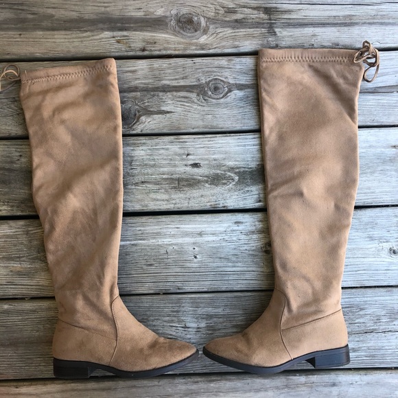 Charlotte Russe Suede Thigh High Boots - Picture 2 of 10